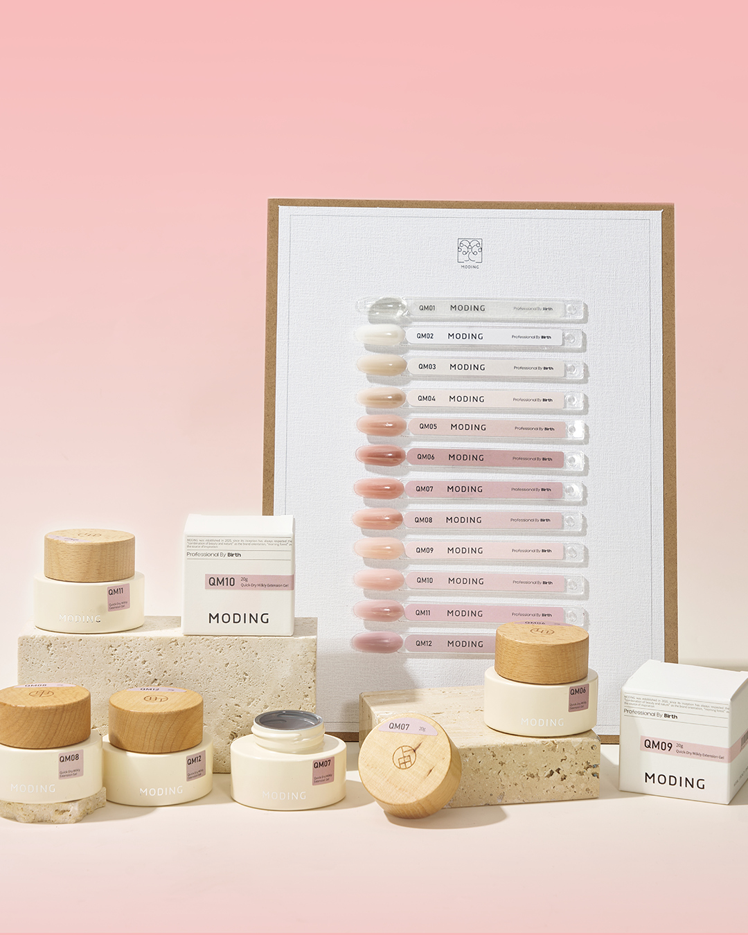 QM01-QM12 Pure Nude Builder Gel Kit