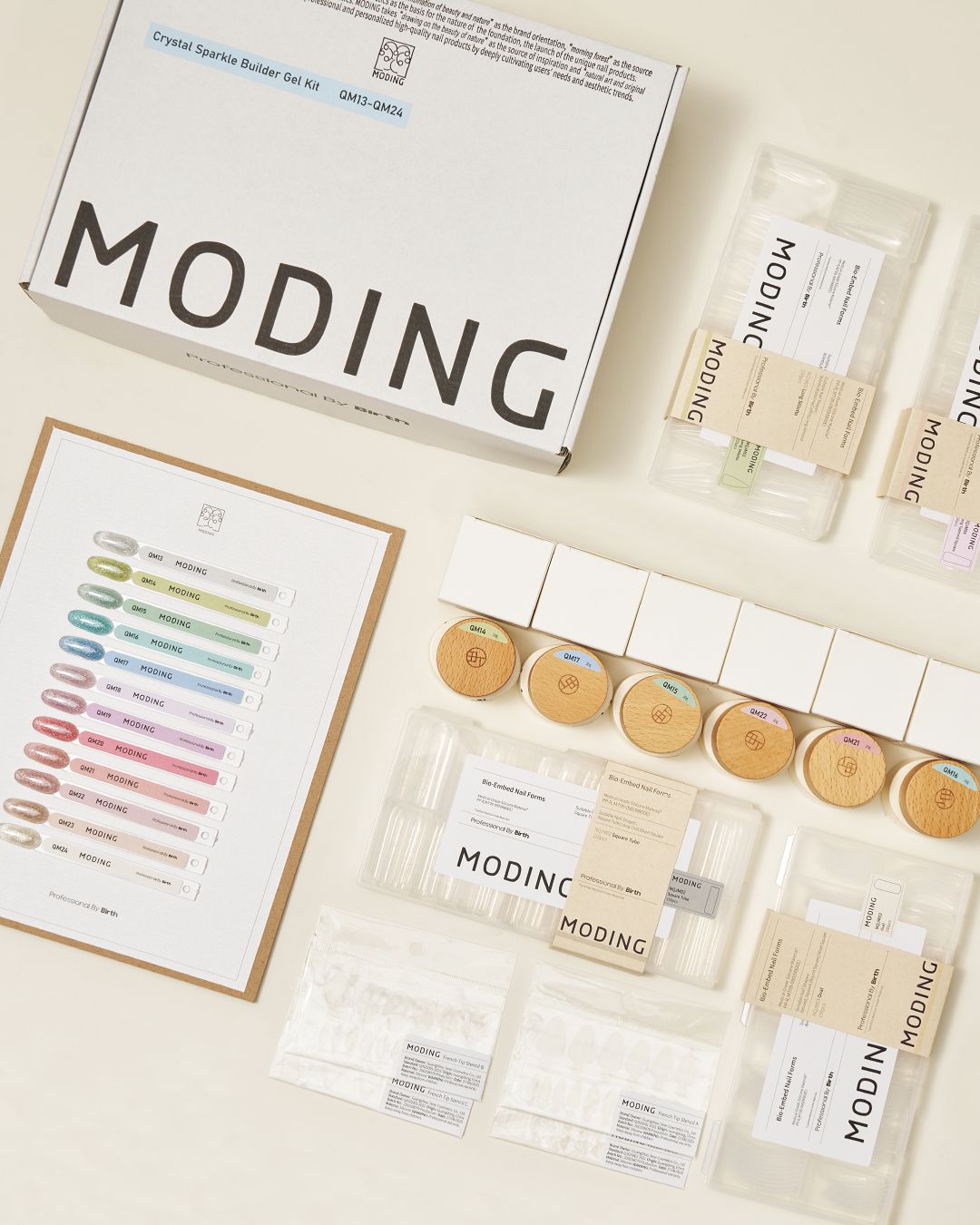 QM13-QM24 Crystal Sparkle Builder Gel Kit