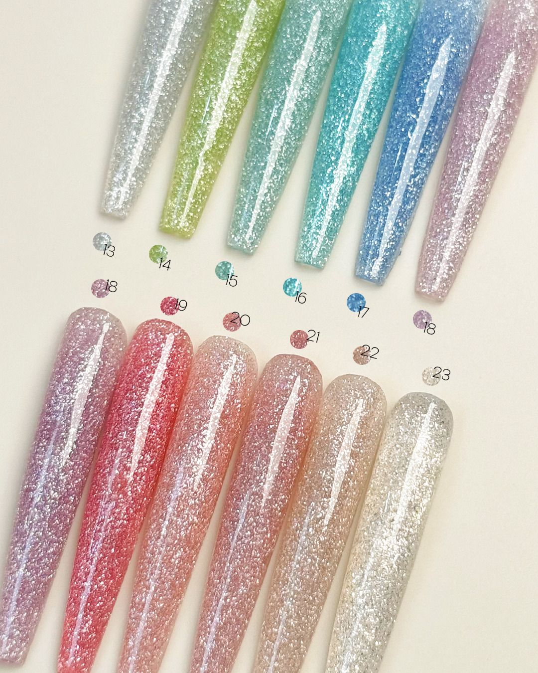 QM13-QM24 Crystal Sparkle Builder Gel Kit