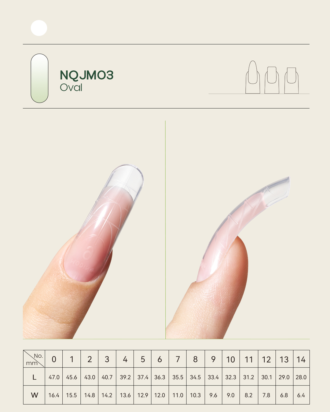 Bio-Embed Nail Forms-NQJM03 Oval