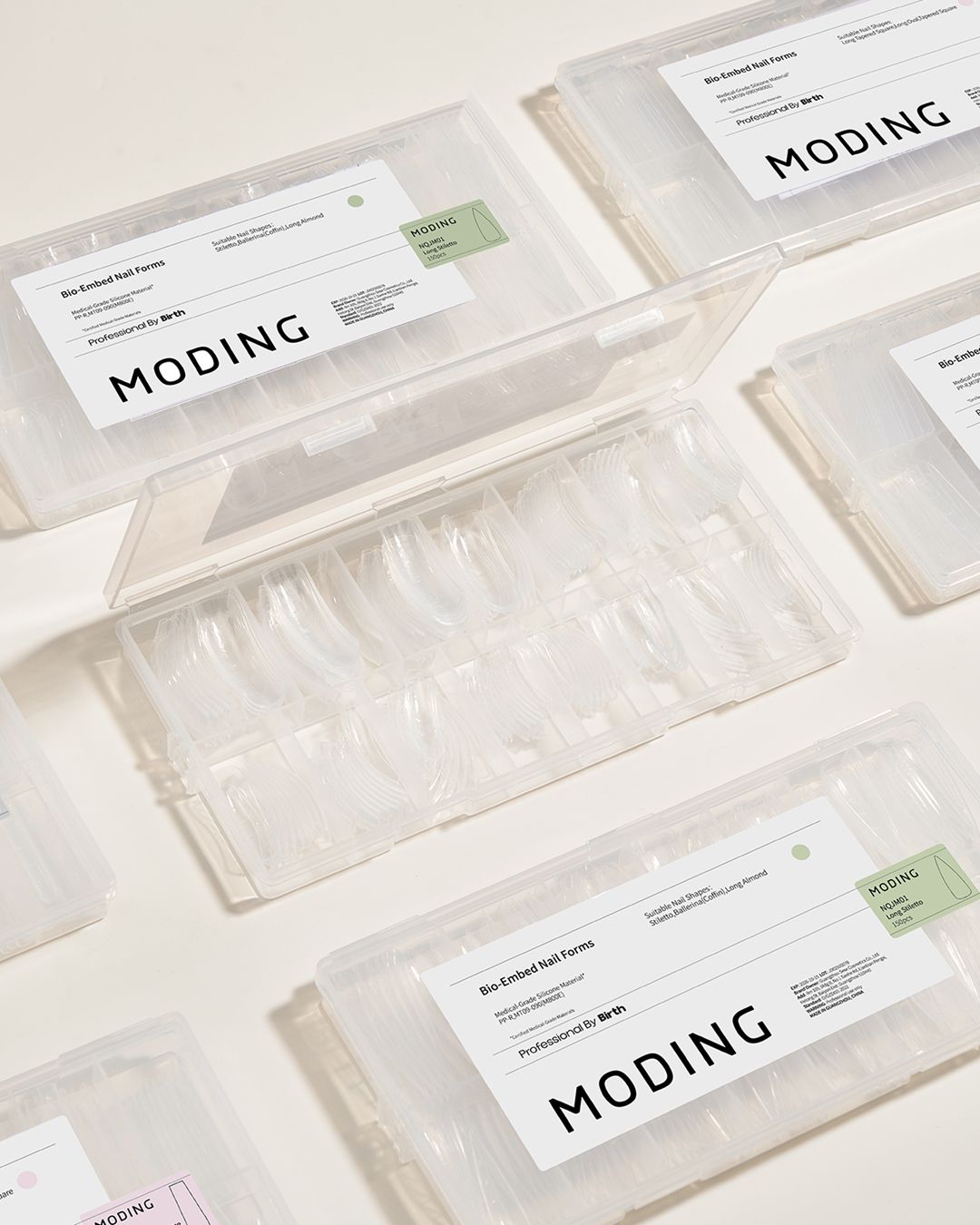 Bio-Embed Nail Forms-NQJM04 Long Tapered Square